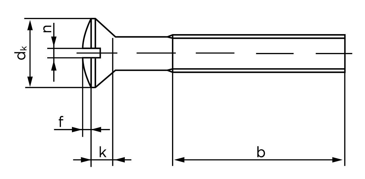 Teknisk tegning af DIN 964